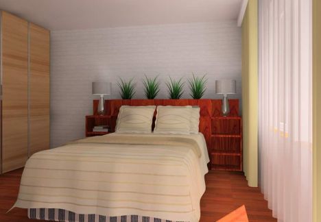 Projekt i aranżacja mieszkania w kamienicy ze ścianą z cegły w tle