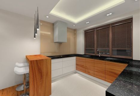 Elegancki przestronny dom, na podłodze deski z orzecha Elegancki przestronny dom, na podłodze deski z orzecha