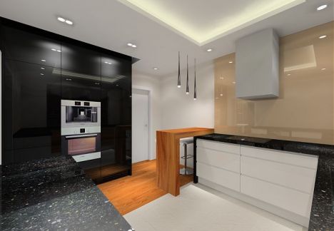 Elegancki przestronny dom, na podłodze deski z orzecha Elegancki przestronny dom, na podłodze deski z orzecha