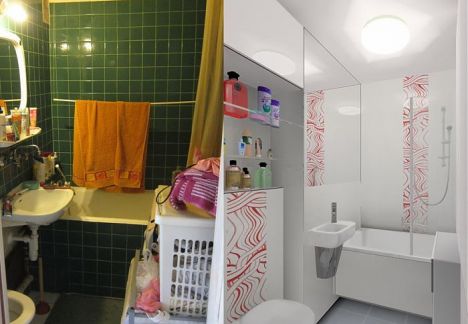 architekt wnętrz Warszawa łazienka przed i po