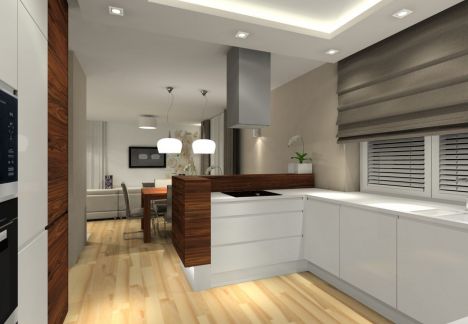 Projekt wnętrza domu pod Warszawą.