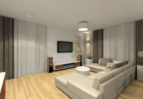 Projekt wnętrza domu pod Warszawą.