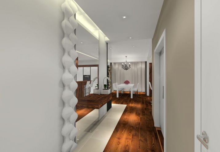 Projekt domu pod warszawą z wykorzystaniem podłogi z jesionu termo i palisandru.