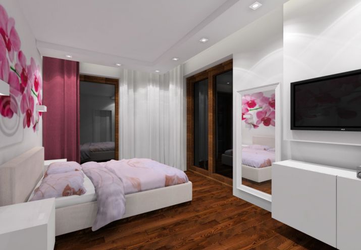 Projekt domu pod warszawą z wykorzystaniem podłogi z jesionu termo i palisandru.