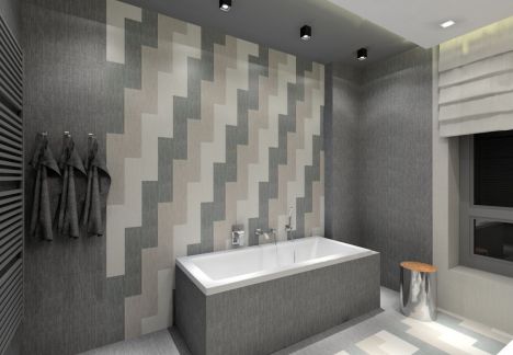 Aranżacja łazienki szare płytki