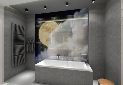 Projektowanie wnętrz - łazienka w szarościach
